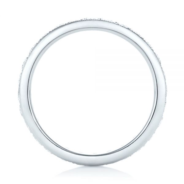 14k White Gold Diamond Eternity Wedding Band - Front View - 102821