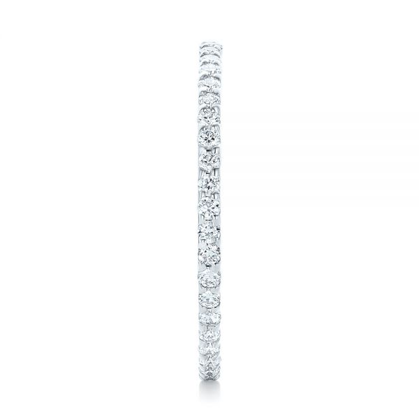 14k White Gold Diamond Eternity Wedding Band - Side View -  102726