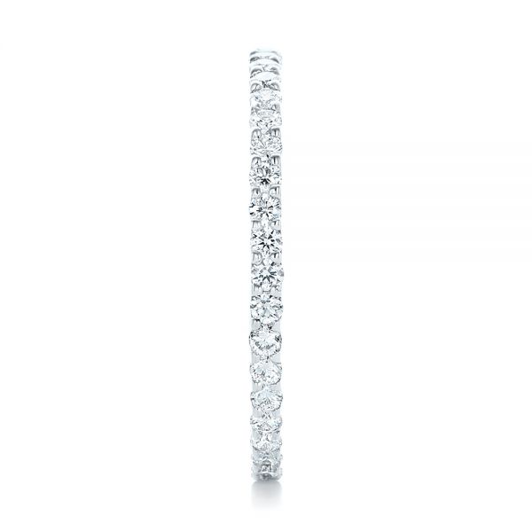 14k White Gold Diamond Eternity Wedding Band - Side View -  102761