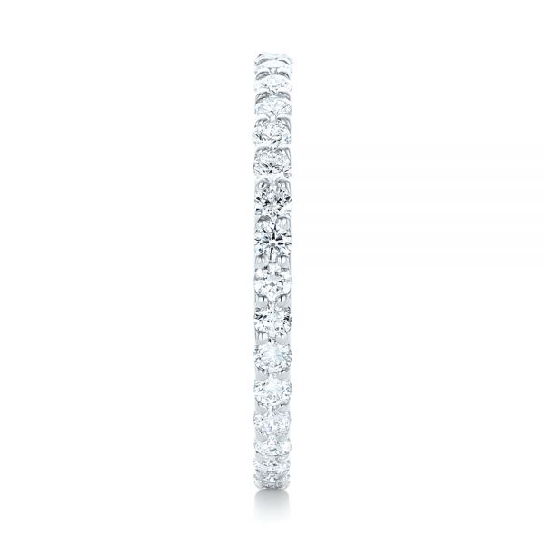 14k White Gold Diamond Eternity Wedding Band - Side View -  102764