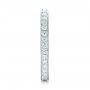 14k White Gold Diamond Eternity Wedding Band - Side View -  102819 - Thumbnail