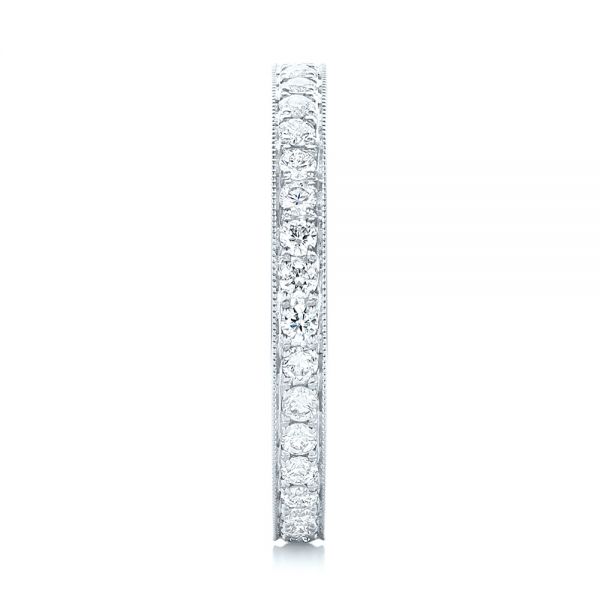 18k White Gold 18k White Gold Diamond Eternity Wedding Band - Side View -  102826