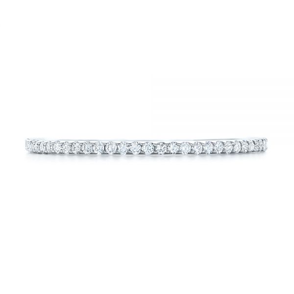 18k White Gold 18k White Gold Diamond Eternity Wedding Band - Top View -  102725