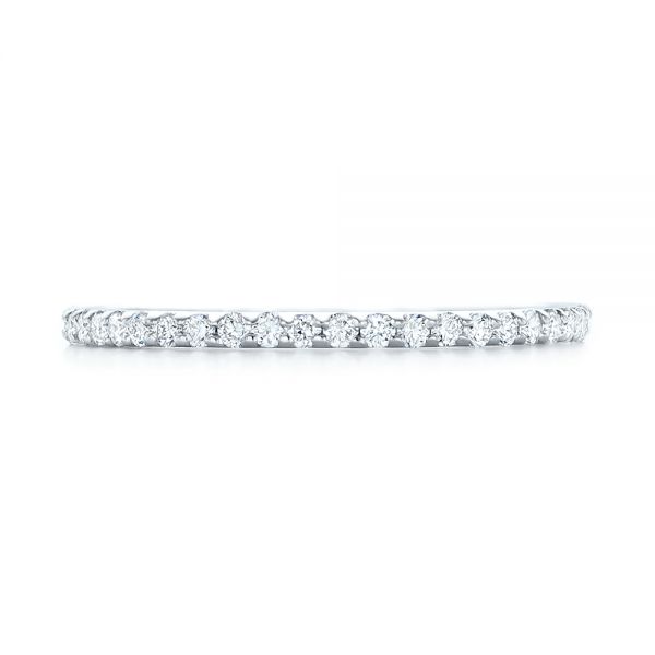 18k White Gold 18k White Gold Diamond Eternity Wedding Band - Top View -  102726