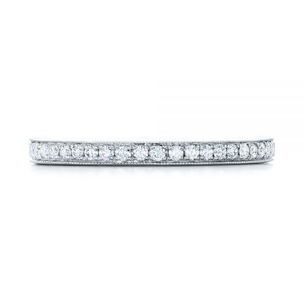 18k White Gold 18k White Gold Diamond Eternity Wedding Band - Top View -  102818