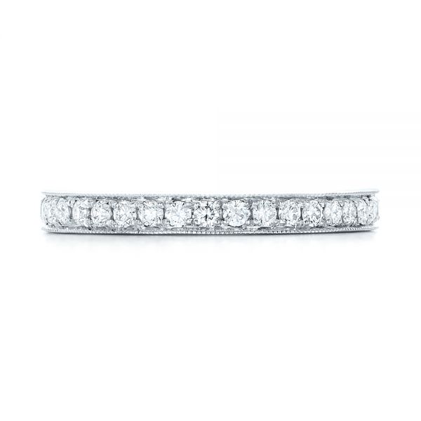 18k White Gold 18k White Gold Diamond Eternity Wedding Band - Top View -  102819