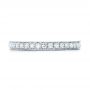 14k White Gold Diamond Eternity Wedding Band - Top View -  102819 - Thumbnail