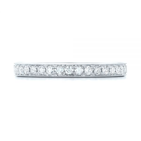 18k White Gold 18k White Gold Diamond Eternity Wedding Band - Top View -  102826