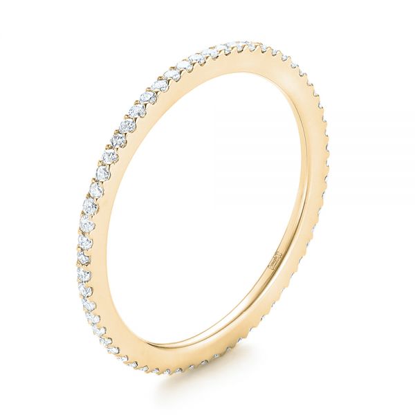 14k Yellow Gold 14k Yellow Gold Diamond Eternity Wedding Band - Three-Quarter View -  102725