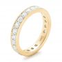 14k Yellow Gold And Platinum Diamond Eternity Wedding Band