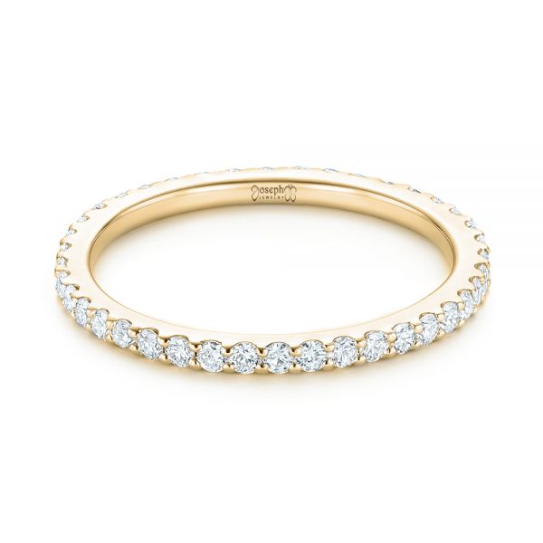 18k Yellow Gold 18k Yellow Gold Diamond Eternity Wedding Band - Flat View -  102761