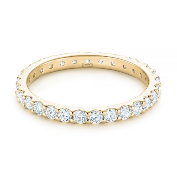 18k Yellow Gold 18k Yellow Gold Diamond Eternity Wedding Band - Flat View -  102765