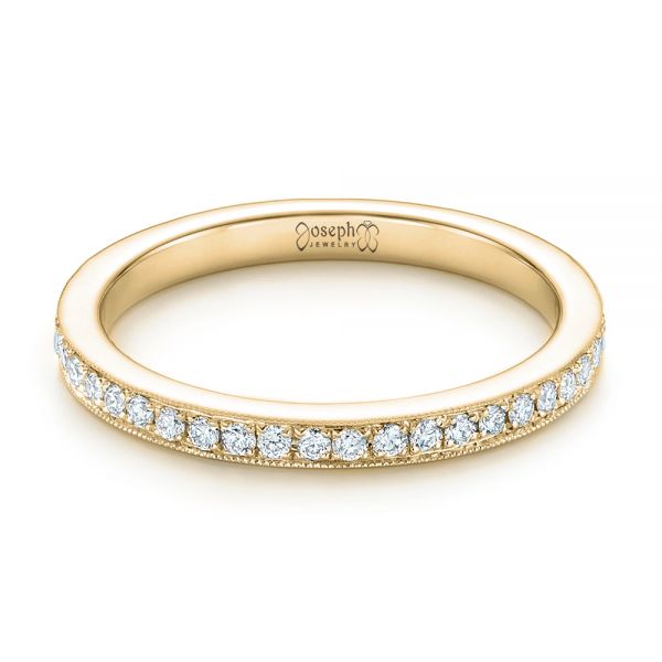 14k Yellow Gold 14k Yellow Gold Diamond Eternity Wedding Band - Flat View - 102818