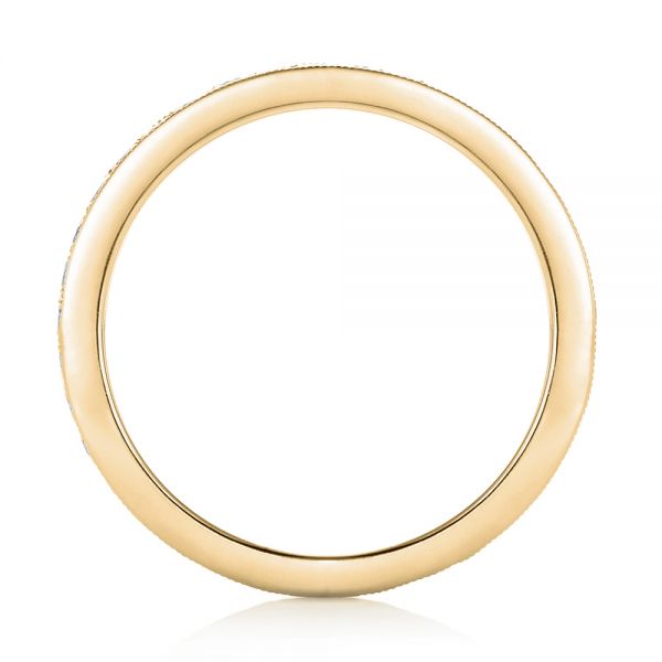 14k Yellow Gold 14k Yellow Gold Diamond Eternity Wedding Band - Front View -  102819