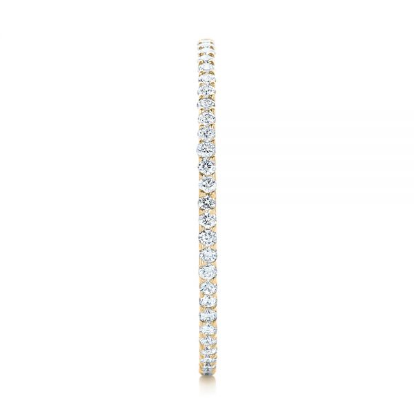 18k Yellow Gold 18k Yellow Gold Diamond Eternity Wedding Band - Side View -  102725