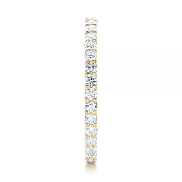 14k Yellow Gold 14k Yellow Gold Diamond Eternity Wedding Band - Side View -  102764