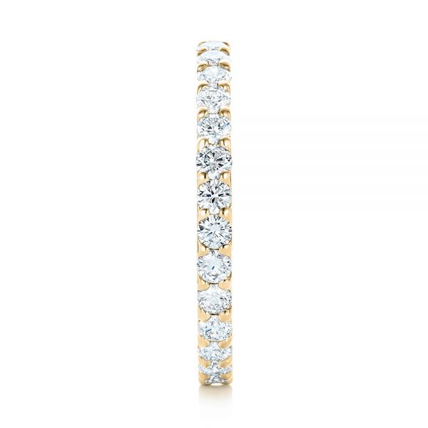 14k Yellow Gold 14k Yellow Gold Diamond Eternity Wedding Band - Side View -  102765