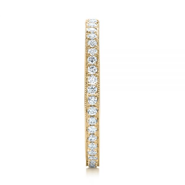 14k Yellow Gold 14k Yellow Gold Diamond Eternity Wedding Band - Side View - 102818