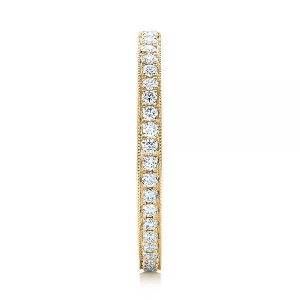 14k Yellow Gold 14k Yellow Gold Diamond Eternity Wedding Band - Side View -  102818