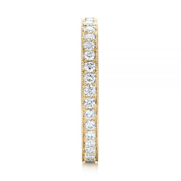 14k Yellow Gold 14k Yellow Gold Diamond Eternity Wedding Band - Side View -  102819