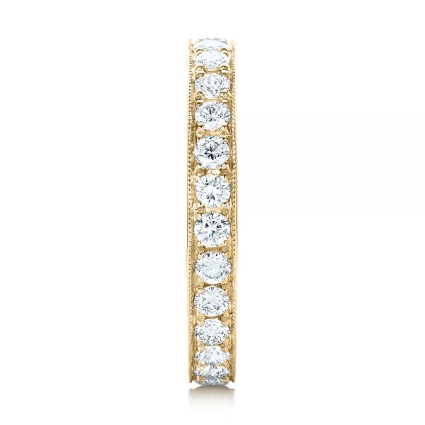 14k Yellow Gold 14k Yellow Gold Diamond Eternity Wedding Band - Side View -  102821