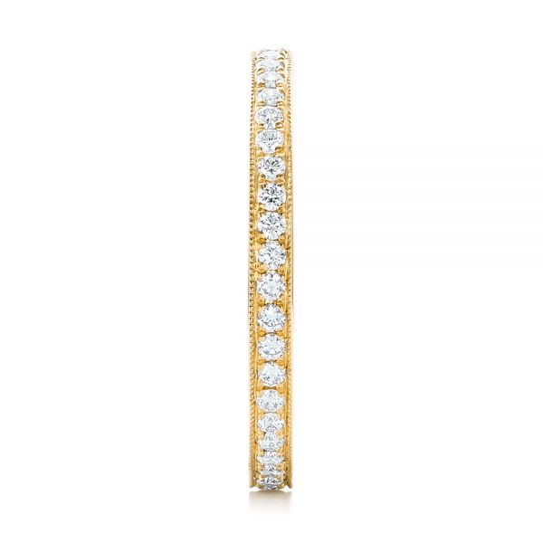 14k Yellow Gold 14k Yellow Gold Diamond Eternity Wedding Band - Side View -  102824