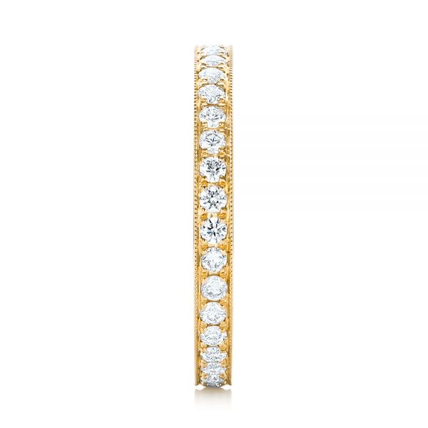 18k Yellow Gold 18k Yellow Gold Diamond Eternity Wedding Band - Side View -  102826