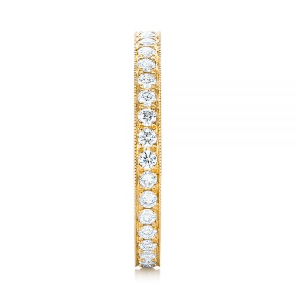 18k Yellow Gold 18k Yellow Gold Diamond Eternity Wedding Band - Side View -  102826