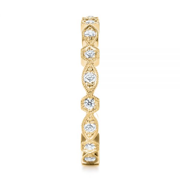 18k Yellow Gold 18k Yellow Gold Diamond Eternity Wedding Band - Side View -  104132