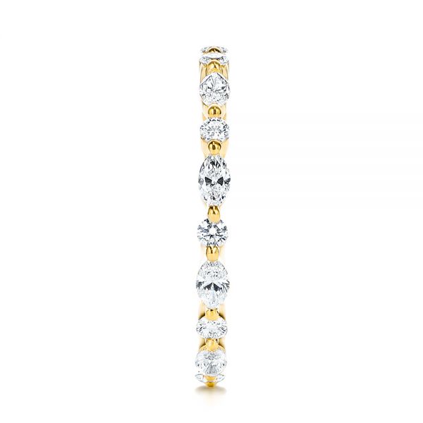 18k Yellow Gold 18k Yellow Gold Diamond Eternity Wedding Band - Side View -  106641