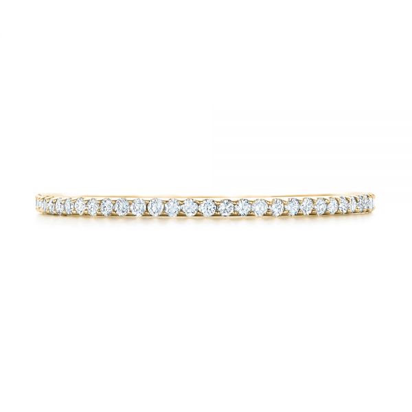 18k Yellow Gold 18k Yellow Gold Diamond Eternity Wedding Band - Top View -  102725