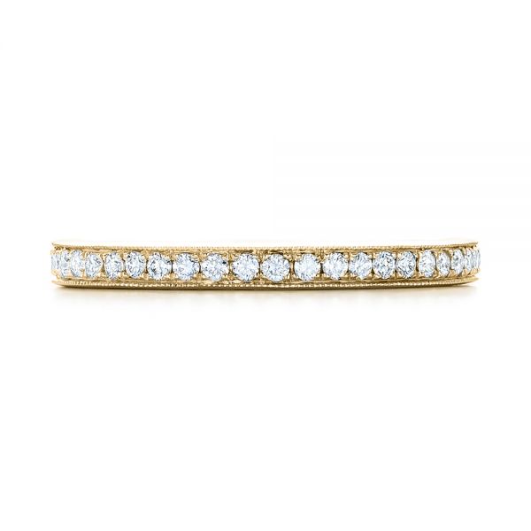 14k Yellow Gold 14k Yellow Gold Diamond Eternity Wedding Band - Top View - 102818