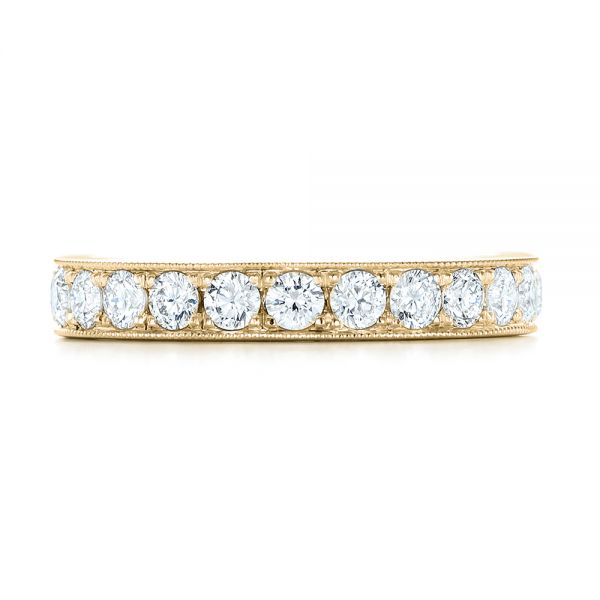 18k Yellow Gold 18k Yellow Gold Diamond Eternity Wedding Band - Top View -  102823