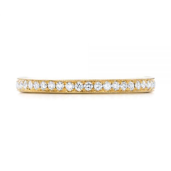 14k Yellow Gold 14k Yellow Gold Diamond Eternity Wedding Band - Top View -  102824