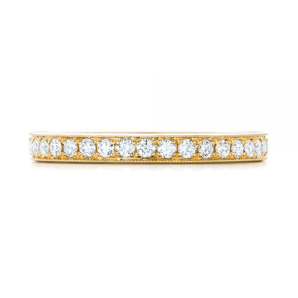 18k Yellow Gold 18k Yellow Gold Diamond Eternity Wedding Band - Top View -  102826