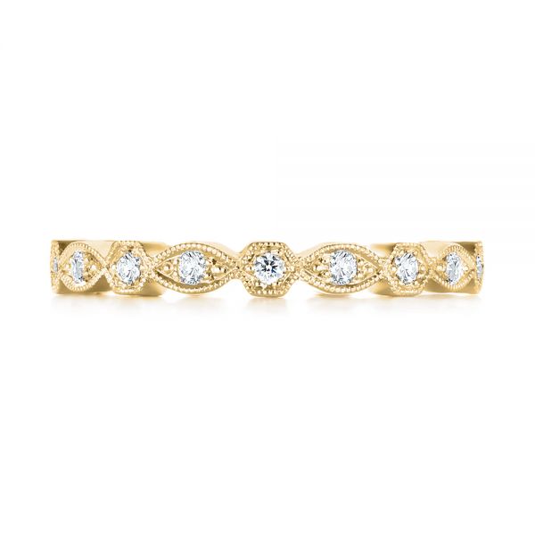 18k Yellow Gold 18k Yellow Gold Diamond Eternity Wedding Band - Top View -  104132