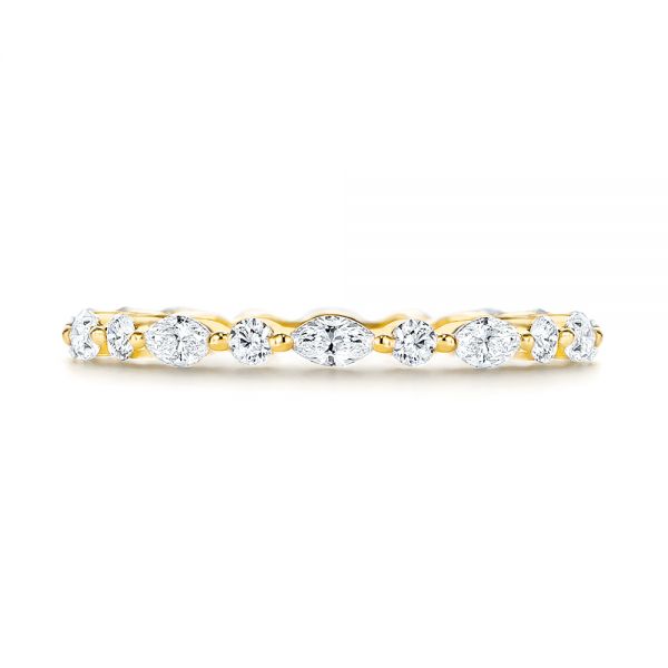 18k Yellow Gold 18k Yellow Gold Diamond Eternity Wedding Band - Top View -  106641