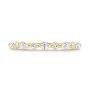 14k Yellow Gold Diamond Eternity Wedding Band - Top View -  106641 - Thumbnail