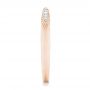 18k Rose Gold 18k Rose Gold Diamond Notched Wedding Band - Side View -  102247 - Thumbnail