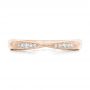 18k Rose Gold 18k Rose Gold Diamond Notched Wedding Band - Top View -  102247 - Thumbnail