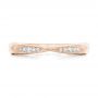 18k Rose Gold 18k Rose Gold Diamond Notched Wedding Band - Top View -  102247 - Thumbnail