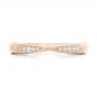 14k Rose Gold 14k Rose Gold Diamond Notched Wedding Band - Top View -  102247 - Thumbnail