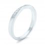  Platinum Platinum Diamond Notched Wedding Band - Three-Quarter View -  102247 - Thumbnail