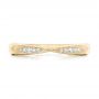 18k Yellow Gold 18k Yellow Gold Diamond Notched Wedding Band - Top View -  102247 - Thumbnail