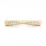 18k Yellow Gold 18k Yellow Gold Diamond Notched Wedding Band - Top View -  102247 - Thumbnail