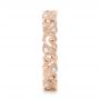 18k Rose Gold 18k Rose Gold Diamond Organic Stackable Eternity Band - Side View -  101888 - Thumbnail
