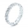 14k White Gold Diamond Organic Stackable Eternity Band