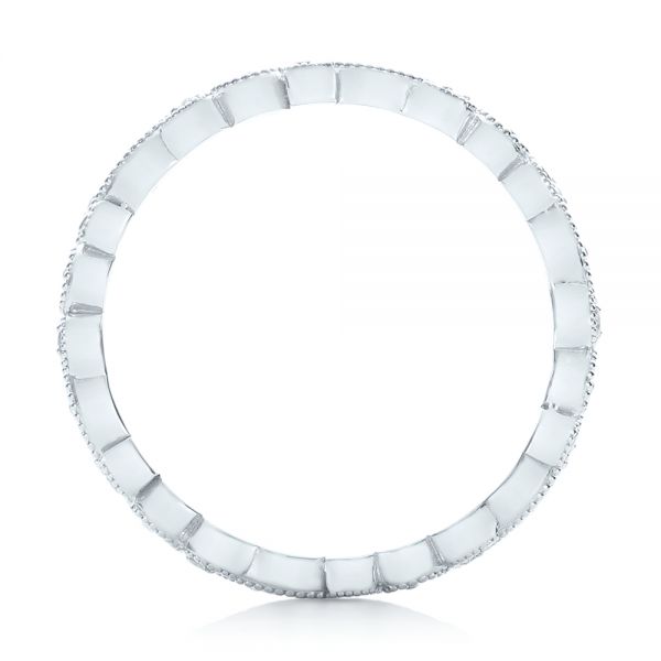 Platinum Platinum Diamond Organic Stackable Eternity Band - Front View - 101888