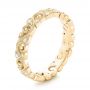 14k Yellow Gold 14k Yellow Gold Diamond Organic Stackable Eternity Band - Three-Quarter View -  101888 - Thumbnail