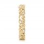 18k Yellow Gold 18k Yellow Gold Diamond Organic Stackable Eternity Band - Side View -  101888 - Thumbnail